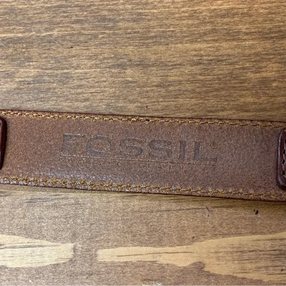 Vintage Fossil 1997 Brown Leather Belt - Picture 11 of 13